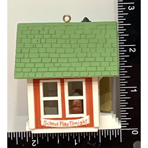 1985 YEAR HALLMARK KEEPSAKE ORNAMENT QLX711-2 LITTLE RED SCHOOLHOUSE TEACHER - Picture 2 of 7
